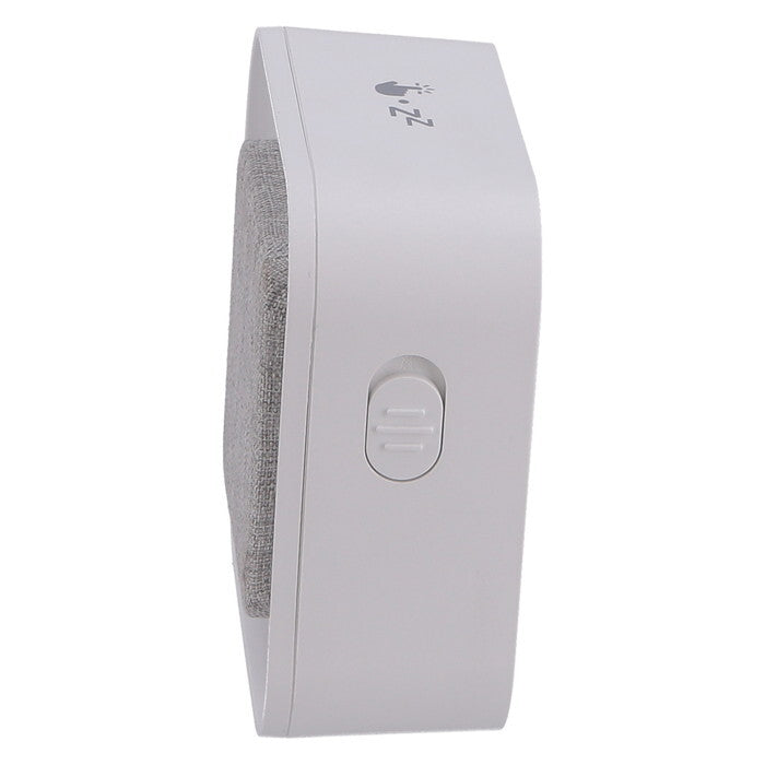 置時計 デジタル ファブリックサーフェス WH ホワイト 完成品 W100×D46×H99mm 0.13kg fj-60699の画像