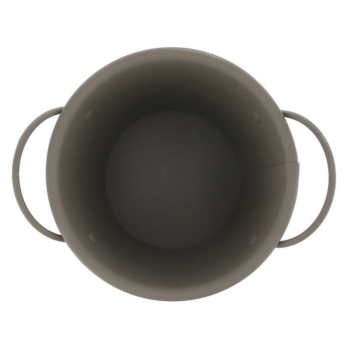 ラウンドバケツ スチール S KH カーキ 完成品 W140×D115×H120mm 0.12kg fj-61433の画像