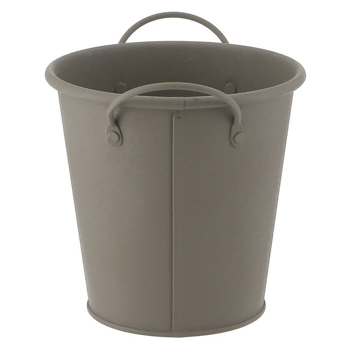 ラウンドバケツ スチール M KH カーキ 完成品 W165×D133×H140mm 0.15kg fj-61435の画像