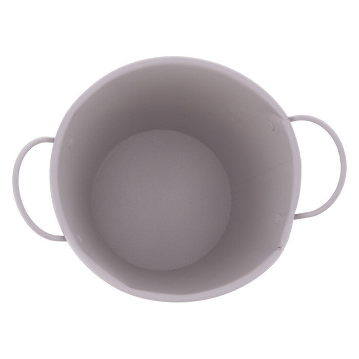 ラウンドバケツ スチール L IV アイボリー 完成品 W210×D168×H180mm 0.24kg fj-61436の画像