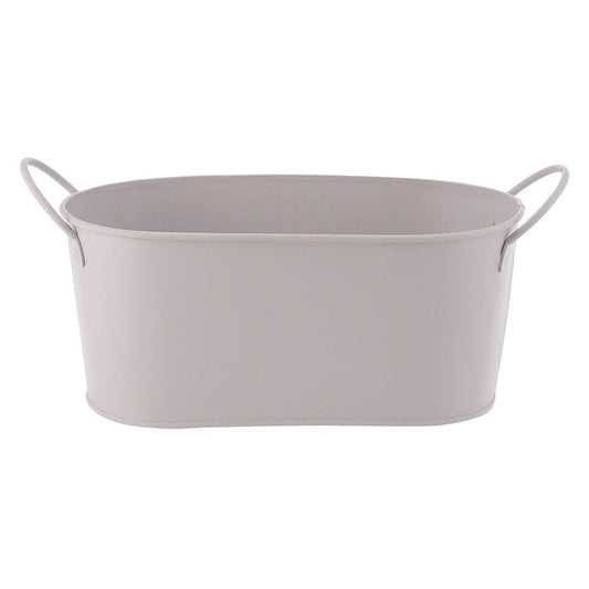 オーバルバケツ スチール S IV アイボリー 完成品 W250×D110×H105mm 0.16kg fj-61438の画像