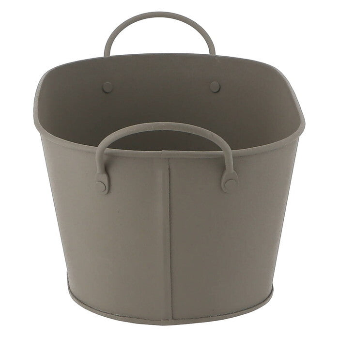 オーバルバケツ スチール M KH カーキ 完成品 W310×D125×H125mm 0.23kg fj-61441の画像