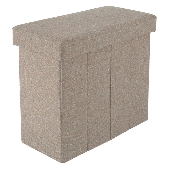 テーブルにもなる 収納 スツール スリム ライトグレー 幅400×奥行215×高さ350 fj-61491の画像