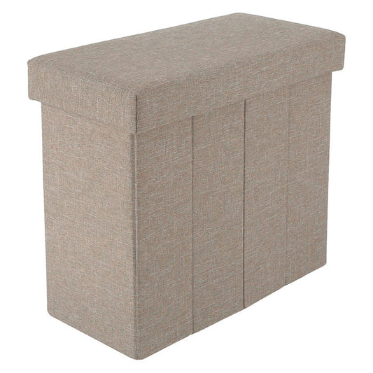 テーブルにもなる 収納 スツール スリム ライトグレー 幅400×奥行215×高さ350 fj-61491の画像