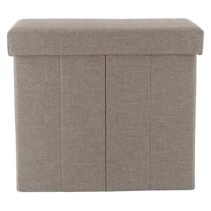 テーブルにもなる 収納 スツール スリム ライトグレー 幅400×奥行215×高さ350 fj-61491の画像