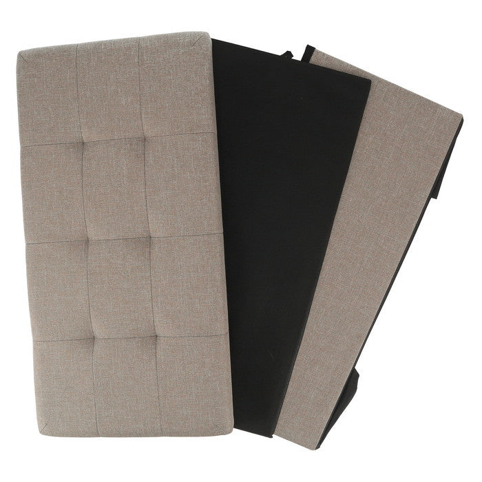 テーブルにもなる 収納 ベンチ ライトグレー 幅700×奥行350×高さ350 fj-61494の画像