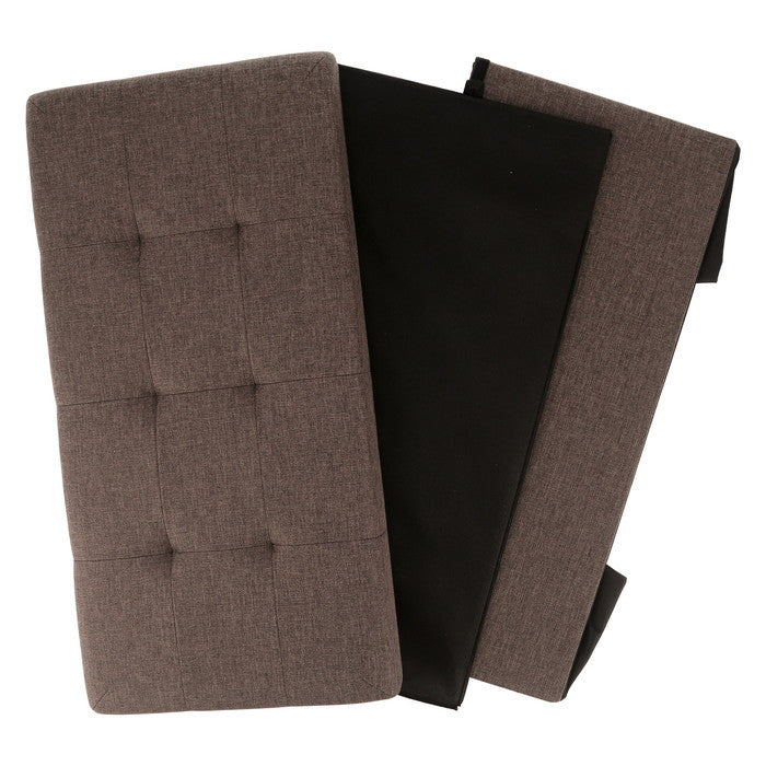 テーブルにもなる 収納 ベンチ チャコール 幅700×奥行350×高さ350 fj-61495の画像