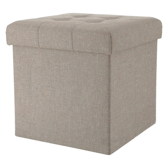 テーブルにもなる 収納 スツール ライトグレー 幅350×奥行350×高さ350 fj-61497の画像