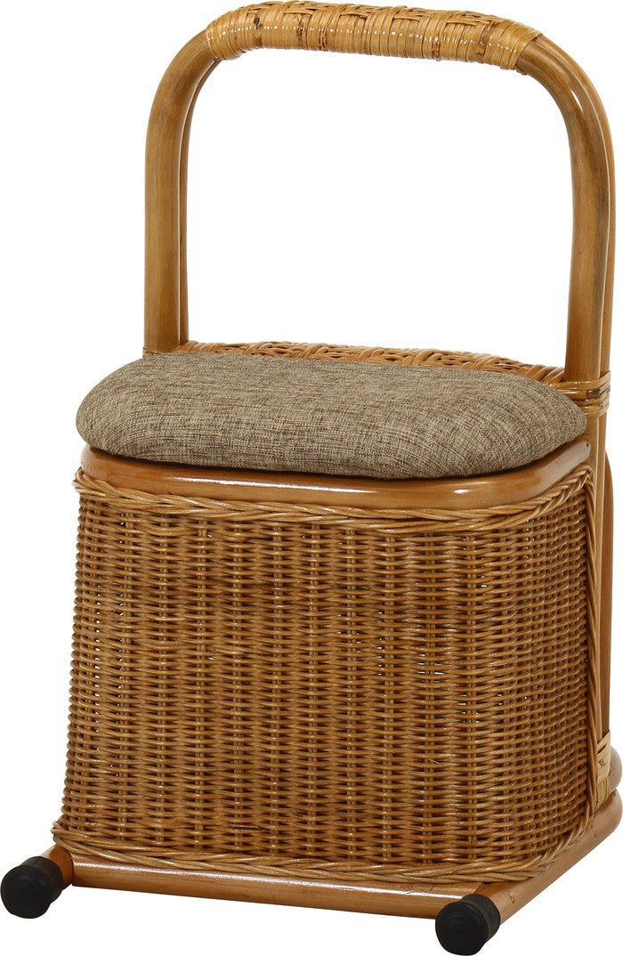 ラタン つかまり収納ステッキ HY FBC-013 幅310×奥行390×高さ550mm fj-61883の画像