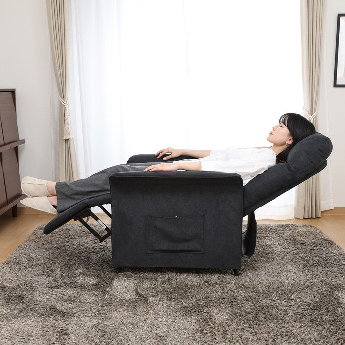 電動リクライナー SIMPLE 1P FB102 BK FB102 CS8 ブラック 幅770×奥行820×高さ1040mm fj-63201の画像