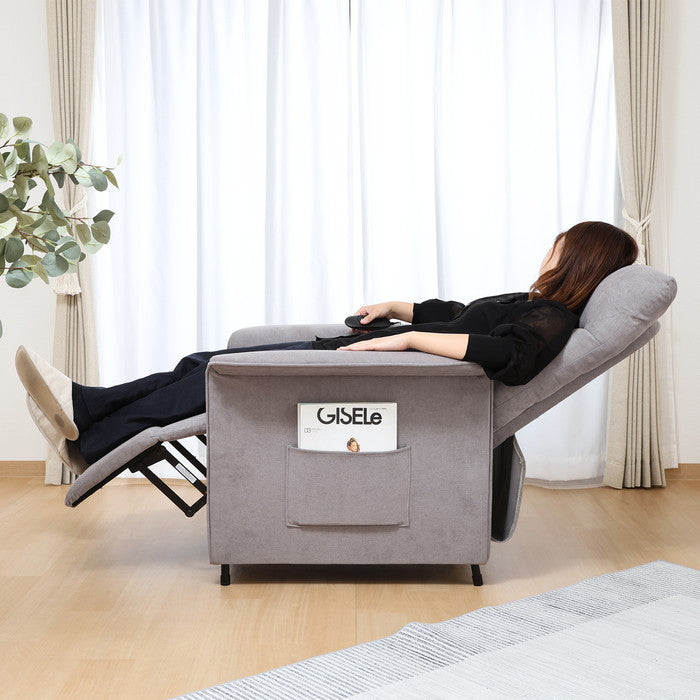 電動リクライナー SIMPLE 1P FB102 GY FB102 CS2 グレｰ 幅770×奥行820×高さ1040mm fj-63202の画像