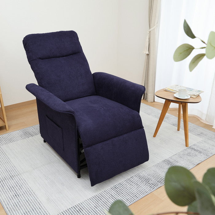 電動リクライナー SIMPLE 1P FB102 NV FB102 CS14 ネイビｰ 幅770×奥行820×高さ1040mm fj-63203の画像