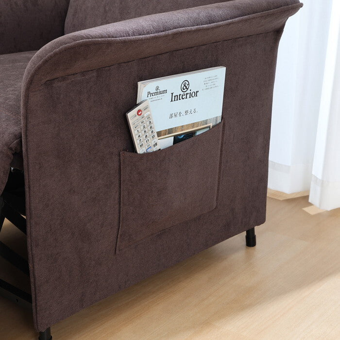 電動リクライナー SIMPLE 1P FB102 BR ブラウン 組立品 W770×D820×H1040mm 25.8kg fj-63204の画像