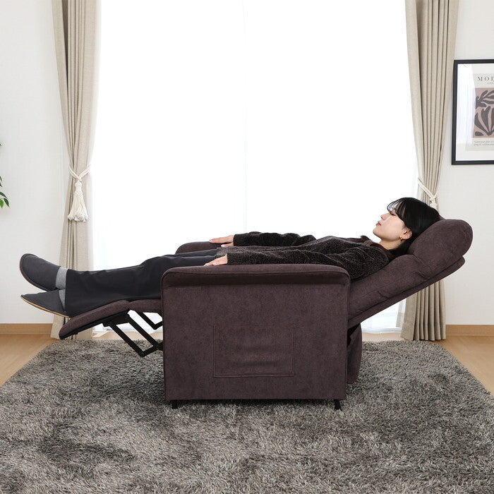 電動リクライナー SIMPLE 1P FB102 BR ブラウン 組立品 W770×D820×H1040mm 25.8kg fj-63204の画像