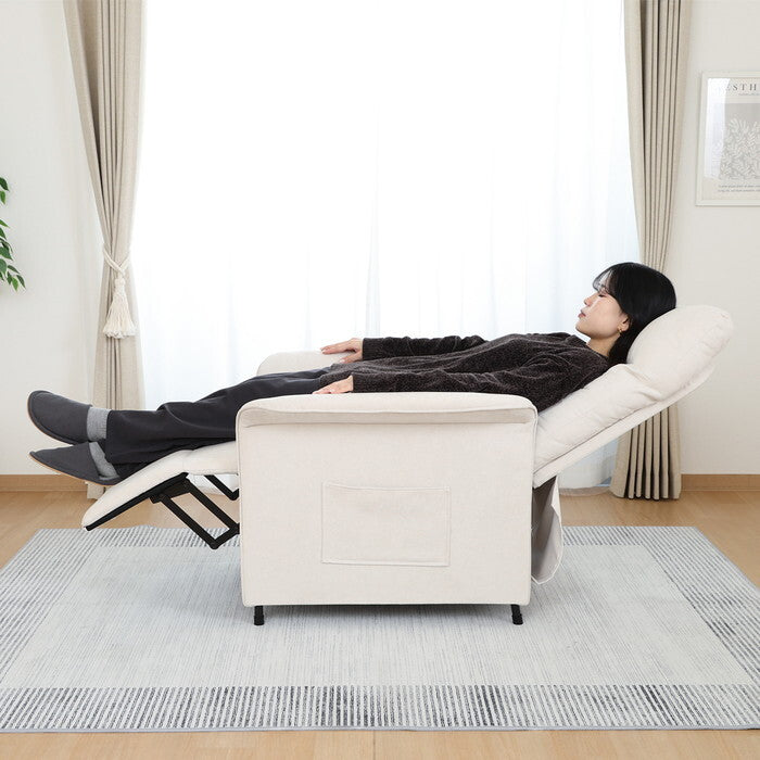電動リクライナー SIMPLE 1P FB102 BE ベージュ 組立品 W770×D820×H1040mm 25.8kg fj-63205の画像