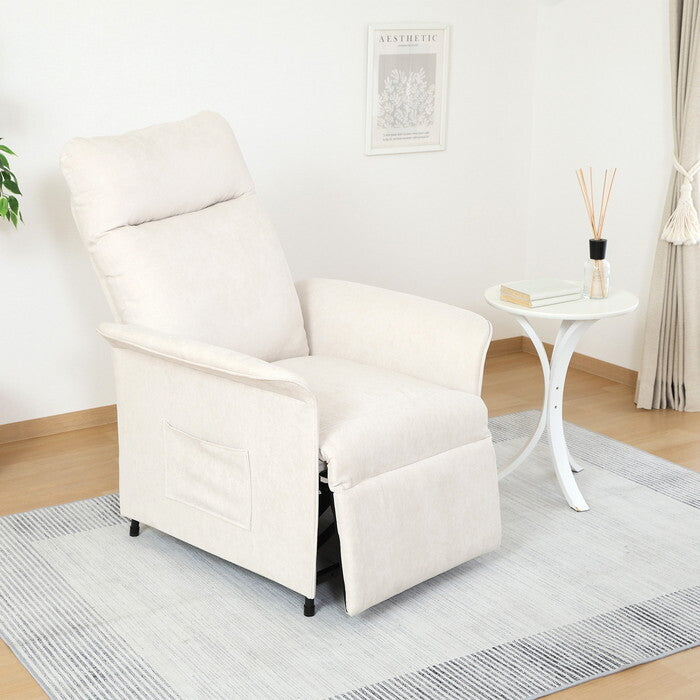 電動リクライナー SIMPLE 1P FB102 BE ベージュ 組立品 W770×D820×H1040mm 25.8kg fj-63205の画像