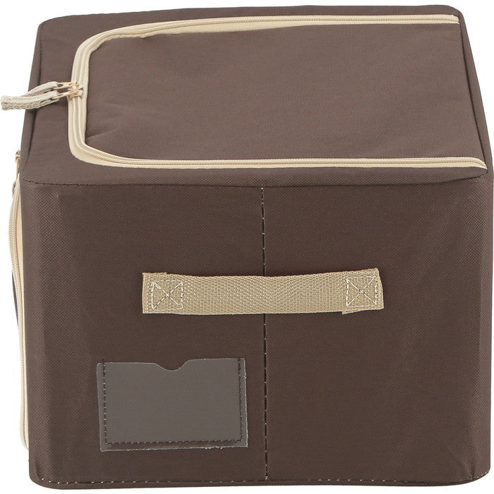 窓付 積み重ね 収納 スタッキング ボックス 22L BR ブラウン 幅390×奥行290×高さ200 fj-63514の画像