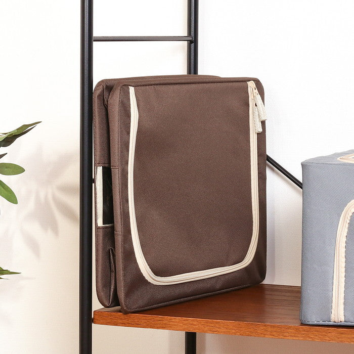 窓付 積み重ね 収納 スタッキング ボックス 22L BR ブラウン 幅390×奥行290×高さ200 fj-63514の画像