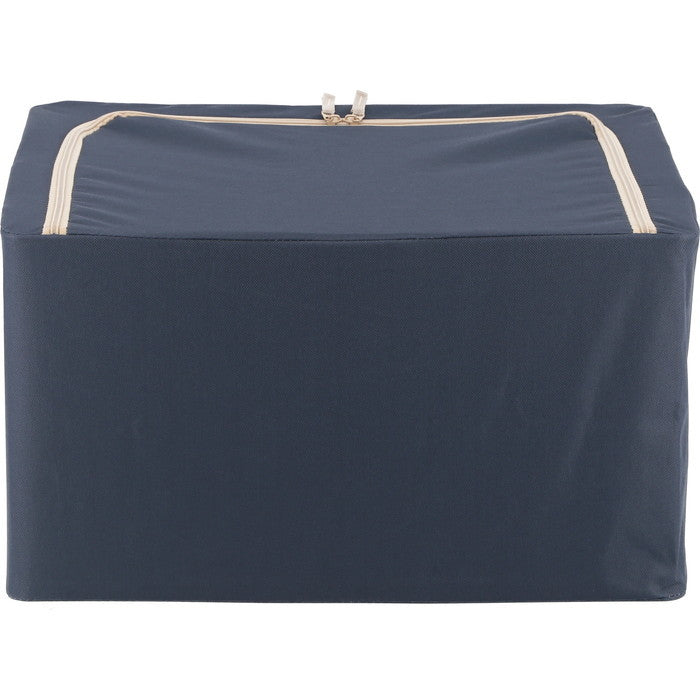 窓付 積み重ね 収納 スタッキング ボックス 55L BL ブルー 幅500×奥行400×高さ280 fj-63517の画像