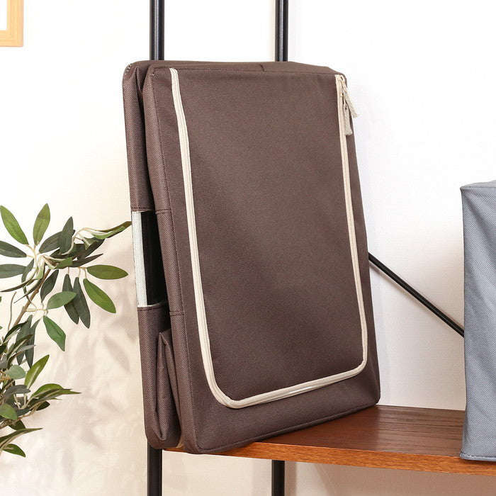 窓付 積み重ね 収納 スタッキング ボックス 55L BR ブラウン 幅500×奥行400×高さ280 fj-63518の画像