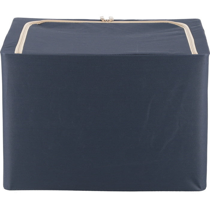 窓付 積み重ね 収納 スタッキング ボックス 72L BL ブルー 幅500×奥行400×高さ360 fj-63521の画像