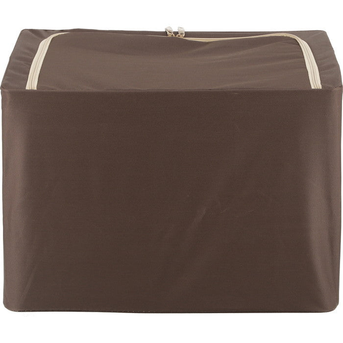 窓付 積み重ね 収納 スタッキング ボックス 72L BR ブラウン 幅500×奥行400×高さ360 fj-63522の画像