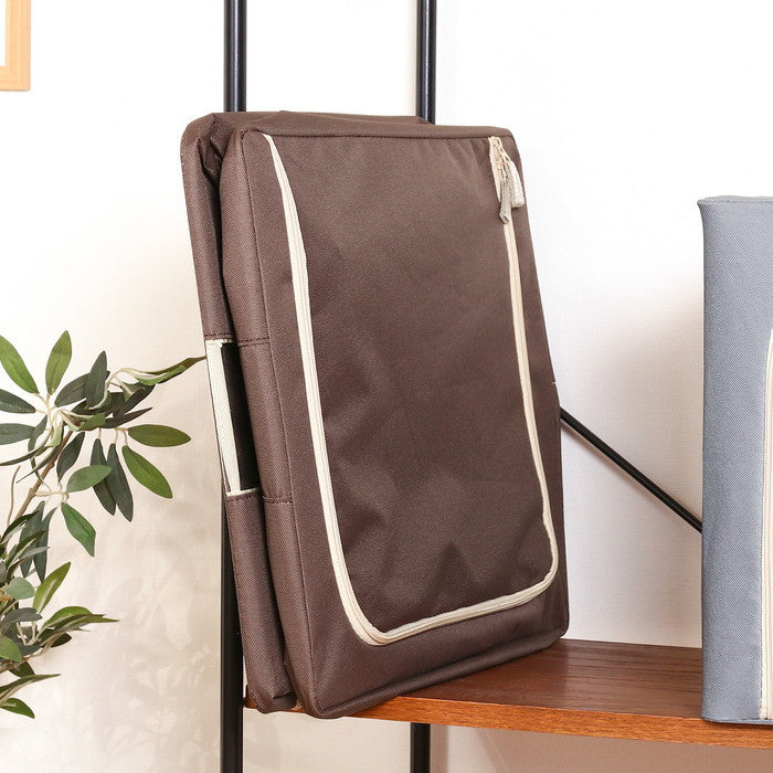 窓付 積み重ね 収納 スタッキング ボックス 72L BR ブラウン 幅500×奥行400×高さ360 fj-63522の画像