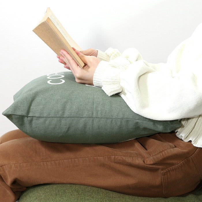 クッションカバー 45×45 COFFEE グリーン 幅45×450×高さ3 fj-63861の画像