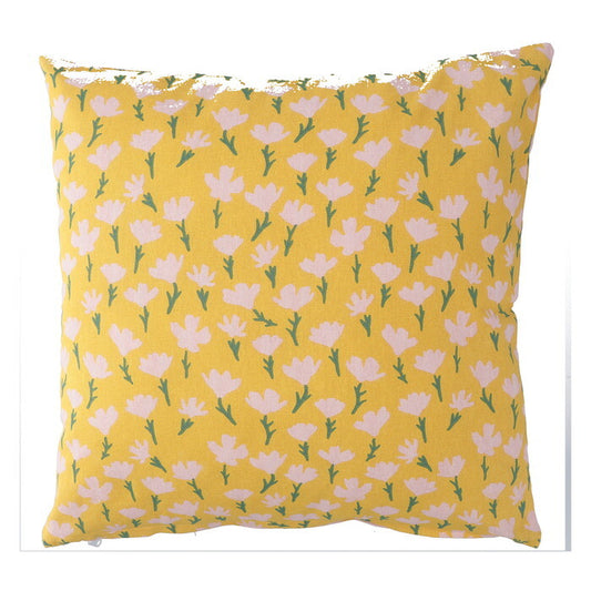 クッションカバー 45×45 FLOWER OR オレンジ 完成品 W450×D450×H3mm 0.1kg fj-63871の画像