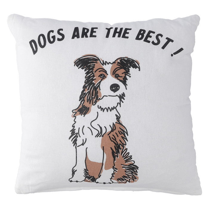 クッションカバー 45×45 DOGS ARE BEST ホワイト 幅45×450×高さ3 fj-63879の画像