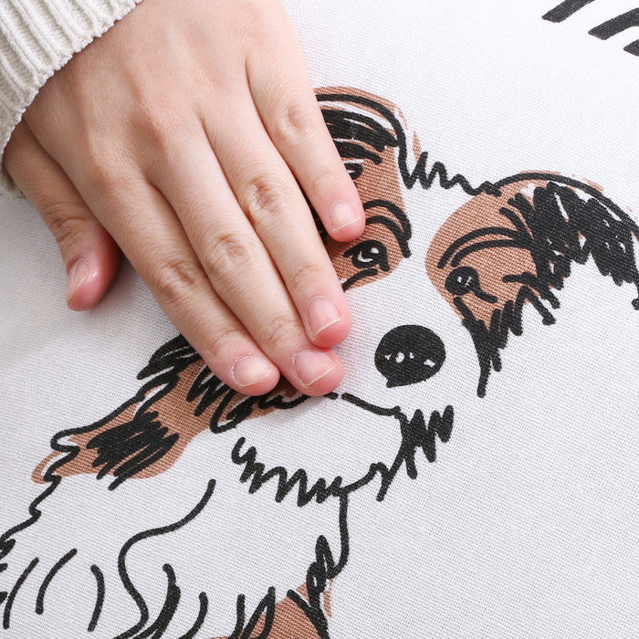 クッションカバー 45×45 DOGS ARE BEST ホワイト 幅45×450×高さ3 fj-63879の画像