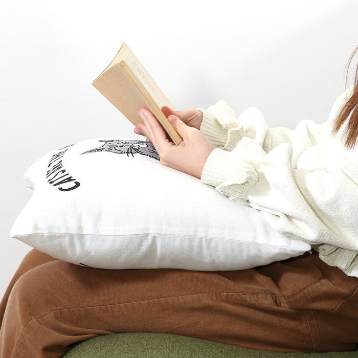 クッションカバー 45×45 CATS ARE BEST ホワイト 幅45×450×高さ3 fj-63880の画像