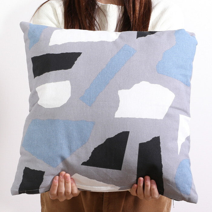 クッションカバー 45×45 TERAZZO BL ブルー 完成品 W450×D450×H3mm 0.1kg fj-63882の画像