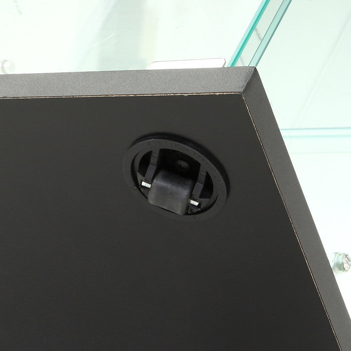 ガラス コレクション ケース BAAL BK ブラック 幅390×奥行300×高さ1195 fj-63932の画像