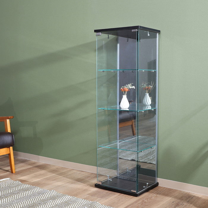 ガラス コレクション ケース BAAL BK ブラック 幅390×奥行300×高さ1195 fj-63932の画像