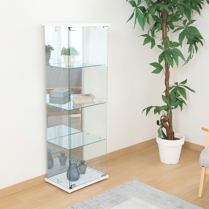 ガラス コレクション ケース BAAL WH ホワイト 幅390×奥行300×高さ1195 fj-63933の画像