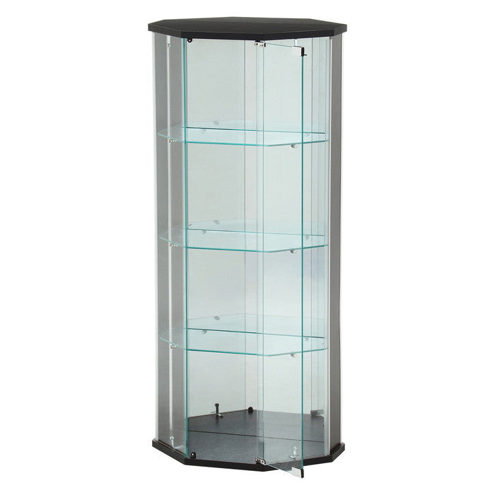 ガラス コレクション ケース BAAL コーナー BK ブラック 幅522×奥行425×高さ1195 fj-63934の画像