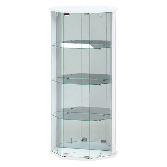 ガラス コレクション ケース BAAL コーナー WH ホワイト 幅522×奥行425×高さ1195 fj-63935の画像