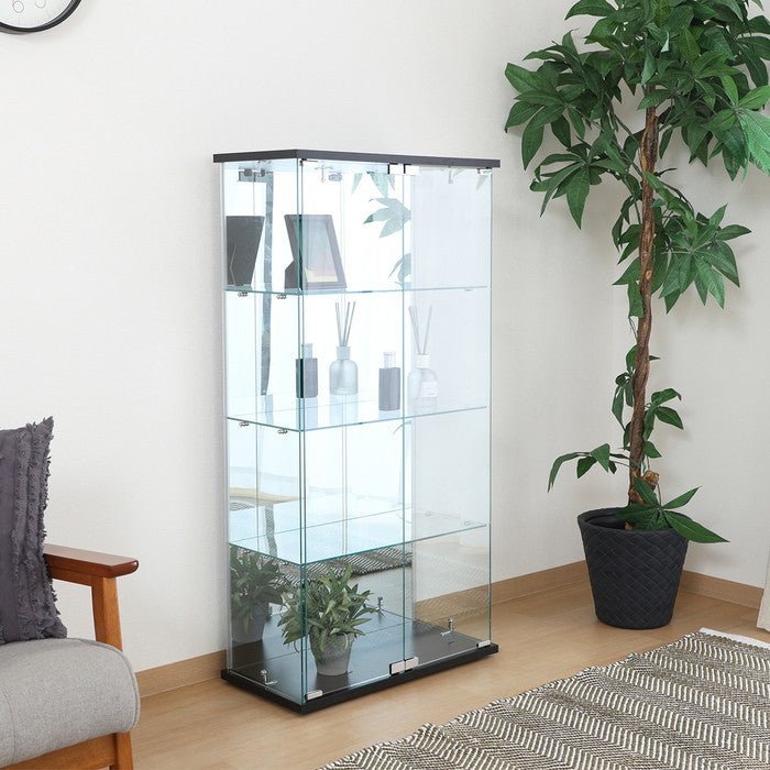 ガラス コレクション ケース BAAL ワイド BK ブラック 幅600×奥行300×高さ1195 fj-63936の画像