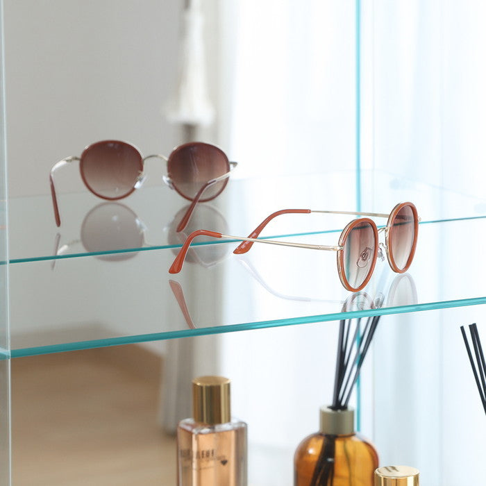 ガラス コレクション ケース BAAL ワイド WH ホワイト 幅600×奥行300×高さ1195 fj-63937の画像