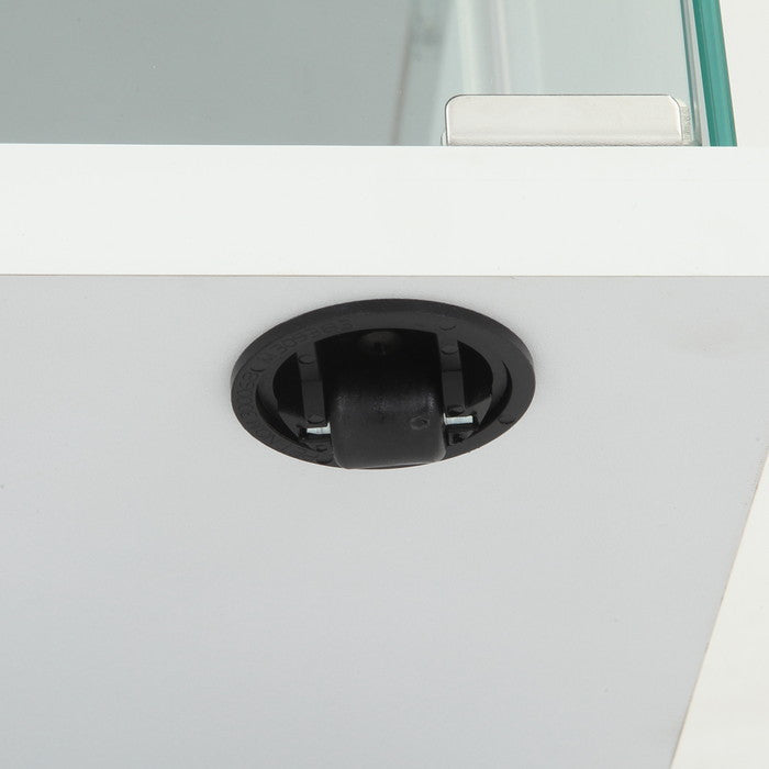 ガラス コレクション TVボード BAAL WH ホワイト 幅1100×奥行300×高さ365 fj-63939の画像