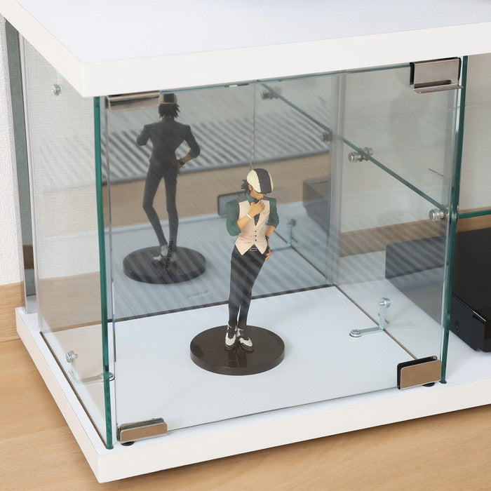 ガラス コレクション TVボード BAAL WH ホワイト 幅1100×奥行300×高さ365 fj-63939の画像