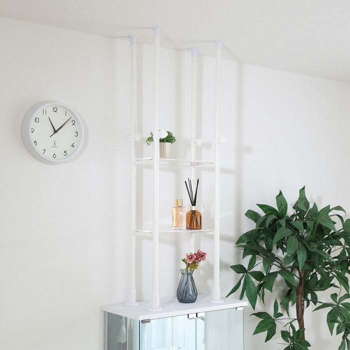 上置き突っ張りシェルフ BAAL WH CW2716-C0 ホワイト 幅390×奥行250×高さ800?1310mm fj-63941の画像