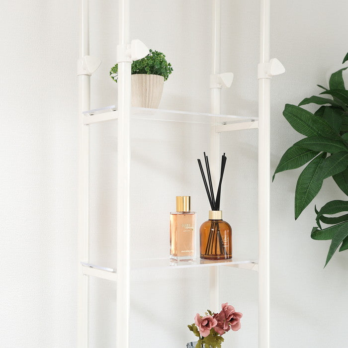 上置き突っ張りシェルフ BAAL WH CW2716-C0 ホワイト 幅390×奥行250×高さ800?1310mm fj-63941の画像