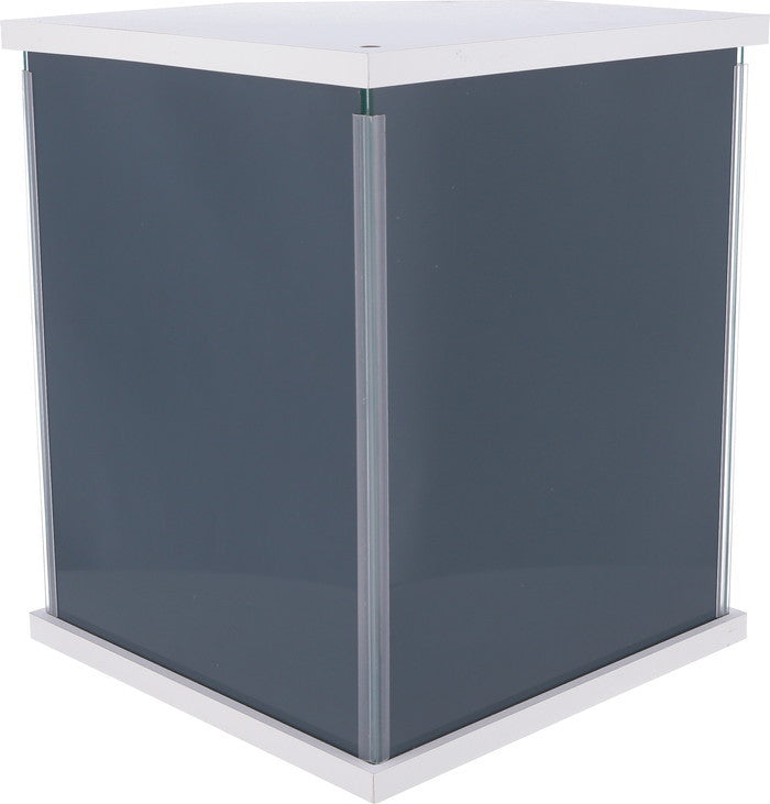 卓上ガラスコレクションケース コーナー WH G309 ホワイト 幅350×奥行350×高さ425mm fj-63947の画像