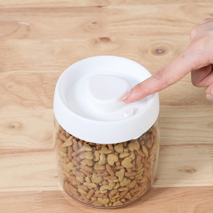 ストッカー ペット用 空気が抜ける 800ml ホワイト 完成品 W109×D109×H130mm 0.19kg fj-64681の画像