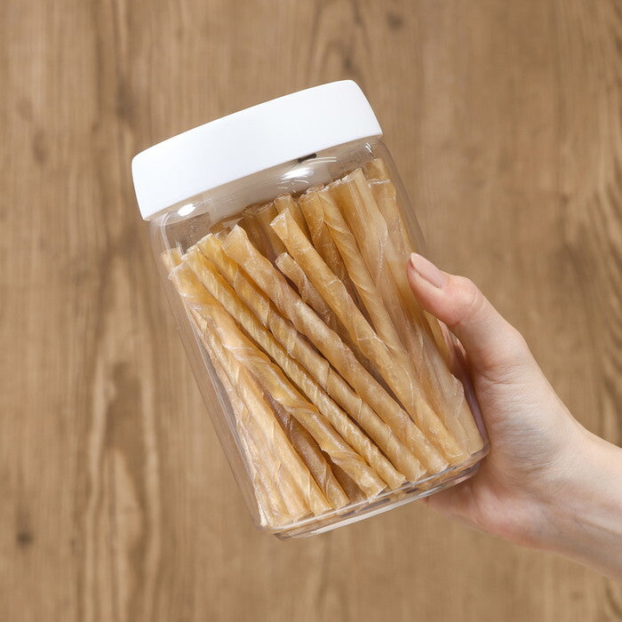 ストッカー ペット用 空気が抜ける 1200ml ホワイト 完成品 W109×D109×H170mm 0.225kg fj-64682の画像