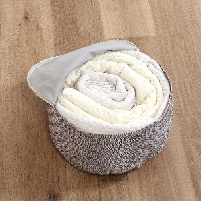 収納できる クッション カバー シュシュ まるS LBR ライトブラウン 幅380×奥行380×高さ170 fj-65082の画像