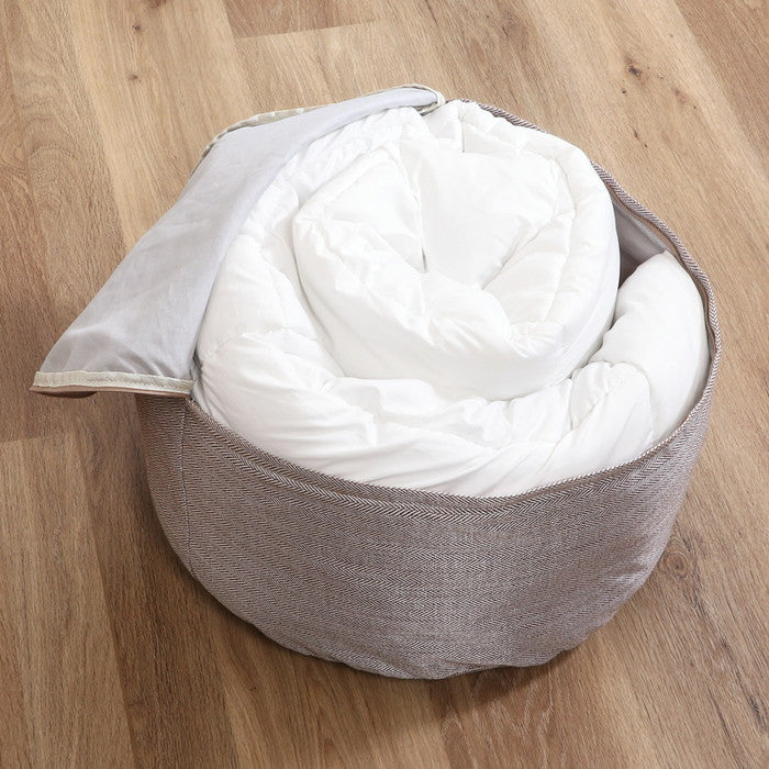 収納できる クッション カバー シュシュ まるM LBR ライトブラウン 幅500×奥行500×高さ280 fj-65085の画像