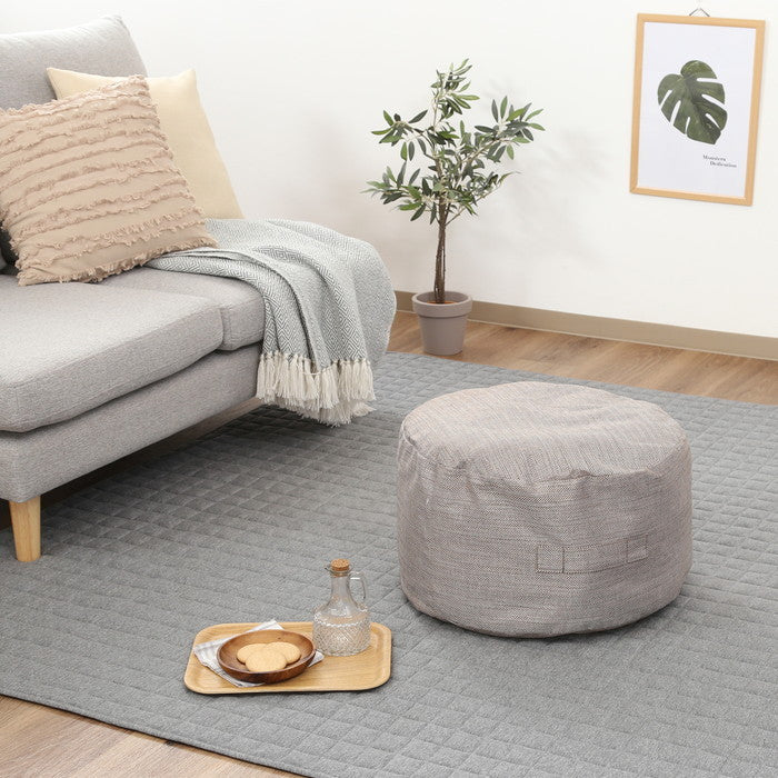 収納できる クッション カバー シュシュ まるM LBR ライトブラウン 幅500×奥行500×高さ280 fj-65085の画像